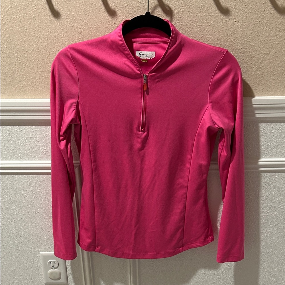 Pink Long Sleeve Quarter Zip